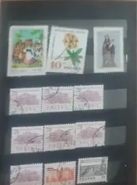Kolekcja znaczków pocztowych PRL i zagranica + retro etykiety (8 stron klasera) — ujęcie 2