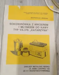 kolekcjonerska Sokowirówka" Katarzyna" zestaw + Mikser i Młynek-Okazja — ujęcie 5