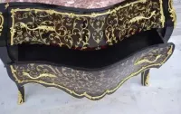Komoda Boulle Brzuchata - Blat Marmur - Szafa Drewno + Brąz - UNIKAT — ujęcie 4