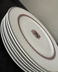 Komplet 6 talerzy obiadowych Karaca 28 cm – porcelana, elegancki orientalny wzór — ujęcie 3