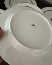 Komplet 6 talerzy obiadowych Karaca 28 cm – porcelana, elegancki orientalny wzór — ujęcie 5