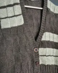 Komplet wełniany ręcznie robiony romby Handmade — ujęcie 3
