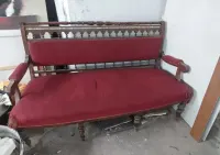 Komplet zabytkowych mebli – 4 krzesła, 2 fotele i sofa – do renowacji — ujęcie 5