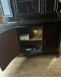 Kredens przedwojenny dębowy antyk vintage — ujęcie 3