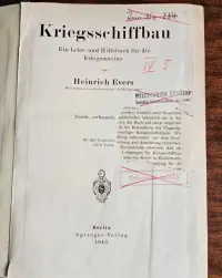 Kriegsschiffbau 1943 – Heinrich Evers | Springer-Verlag | Unikat — ujęcie 3