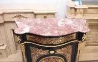 Królewska Komoda Boulle - Liczne Zdobienia, Drewno + Blat Marmur — ujęcie 4