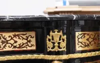Królewska Komoda Boulle - Liczne Zdobienia Drewno + Blat Marmur — ujęcie 3