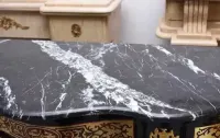 Królewska Komoda Boulle - Liczne Zdobienia Drewno + Blat Marmur — ujęcie 4