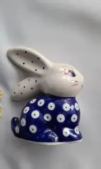 Królik figurka Bolesławiec  ceramika — ujęcie 5