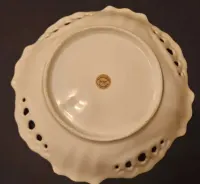 Kruger Geiersthal talerz ozdobny czerwony ręcznie malowany misa patera porcelana — ujęcie 2