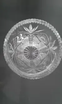 Kryształowy wazon flakon z czasów PRL wys.20 cm — ujęcie 4