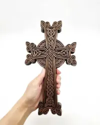 Krzyż 12 ormiański Chaczkar. Płaskorzeźba . Rzeźba — ujęcie 2