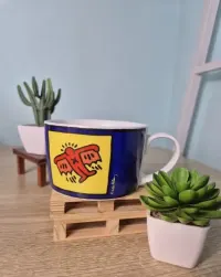 Kubek duży Keith Haring ceramiczny kolekcjonerski grafika street art — ujęcie 2