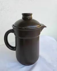 Kultowy dzbanek kawiarka kamionka Bochnia PRL vintage retro czekoladowy — ujęcie 3