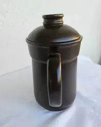 Kultowy dzbanek kawiarka kamionka Bochnia PRL vintage retro czekoladowy — ujęcie 4