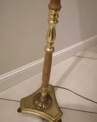 Lampa 1950-70 Laoni Belysning-mosiężna z drewnianymi wstawkami — ujęcie 3