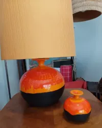 Lampa ceramiczna Hutschenreuther sygnowana lata 70 — ujęcie 2