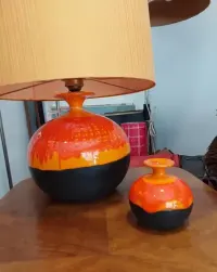 Lampa ceramiczna Hutschenreuther sygnowana lata 70 — ujęcie 3