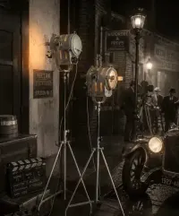 Lampa teatralna filmowa podlogowa prl loft vintage industrial — ujęcie 3