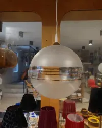 Lampa wiszaca kula szklo lata 70 Vintage — ujęcie 2