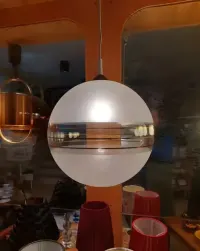 Lampa wiszaca kula szklo lata 70 Vintage — ujęcie 3