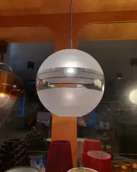 Lampa wiszaca kula szklo lata 70 Vintage — ujęcie 4