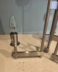 Lampa wisząca trzyramienny metal 3xe14 sufitowa żarówki gratis — ujęcie 2