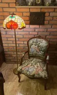 Lampa witrażowa Tiffany stojąca vintage pałacowa antyczna unikatowa — ujęcie 2