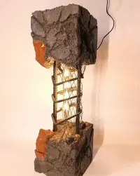 Lampa z betonu loft-SELENA - księżycowy blask (1) 65 cm. — ujęcie 2