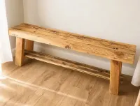 Ławka drewniana 60 cm | ławka do przedpokoju | farmhouse | handmade — ujęcie 3