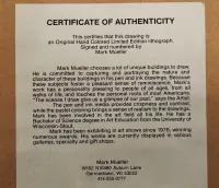 Litografia 1988 roku artysty Marka Muellera, z certyfikatem autentyczn — ujęcie 3