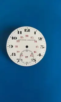 Lituania Laikrodis,porcelanowa tarcza,zegarek kieszonkowy,antyk — ujęcie 4