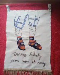 Makatka na dobry humor.Piwne skarpetki.Haft ręczny. — ujęcie 4