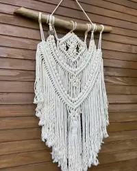 Makrama Boho biała — ujęcie 3