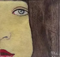 Malarstwo portret obraz akrylowy na plotnie — ujęcie 2