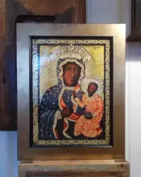 Matka Boża Częstochowska-Wierna Kopia Ikony-Złocenia-Certyfikat — ujęcie 2