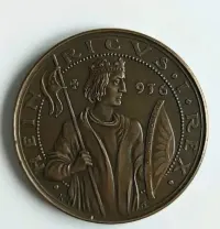 Medal pamiątkowy HEIN RICVS I REX 1936 Brąz. — ujęcie 3
