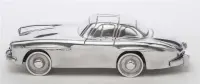 Mercedes 300SL Gullwing (1954) stylowy model wykonany z metalu — ujęcie 2