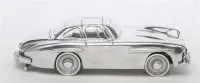 Mercedes 300SL Gullwing (1954) stylowy model wykonany z metalu — ujęcie 3