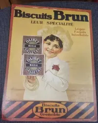 Metalowa reklama vintage - ciasteczka Brun — ujęcie 4