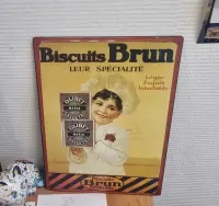 Metalowa reklama vintage - ciasteczka Brun — ujęcie 5