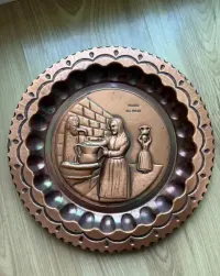 Miedziany talerz dekoracyjny vintage Ricordo del Molise — ujęcie 4
