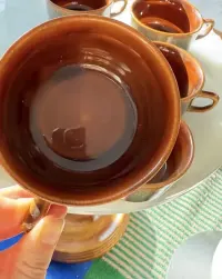 Mirostowice kubki filizanki ceramika prl lata 70 porcelit proszkowany — ujęcie 5