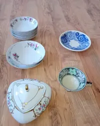 Mix polskiej i chińskiej porcelany oraz szkła — ujęcie 4