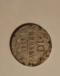 Moneta 10 groszy 1840r Srebro — ujęcie 3
