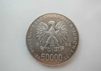moneta 50000zł. piłdsudzki — ujęcie 2