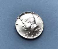 Moneta USA dolar Kennedy half dollar srebrna srebro 1969 rok — ujęcie 2