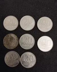 Monety 100 zł z 1990, 8 sztuk — ujęcie 2