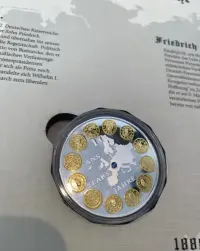 Monety Niemieckie Das Drei Kaiser Fahr 1888 Certyfikaty Kolekcja — ujęcie 5