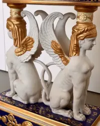 Monumentalna Patera Sèvres XIX w. Neoklasycyzm Sfinksy Porcelana Muzealna Unikat Oryginalne Złocenia Stan Idealny Francuska Sztuka Luksusowa Cudo TOP — ujęcie 3